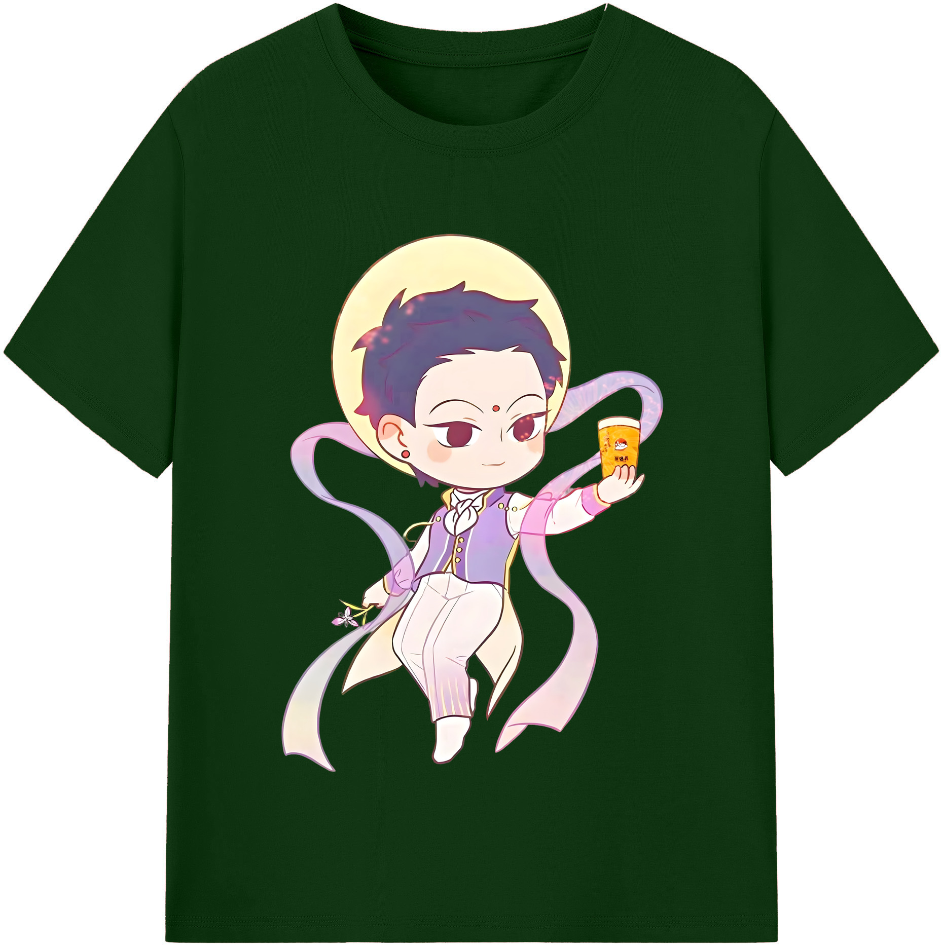 （画像用） Ne Zha 2 ナタ 魔童の大暴れ 綿100％半袖Tシャツ（フロントプリント）